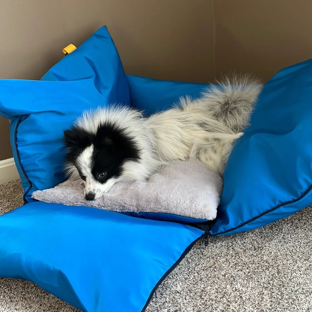 Brand New! Blue Perrouno Travel Dog Bed!